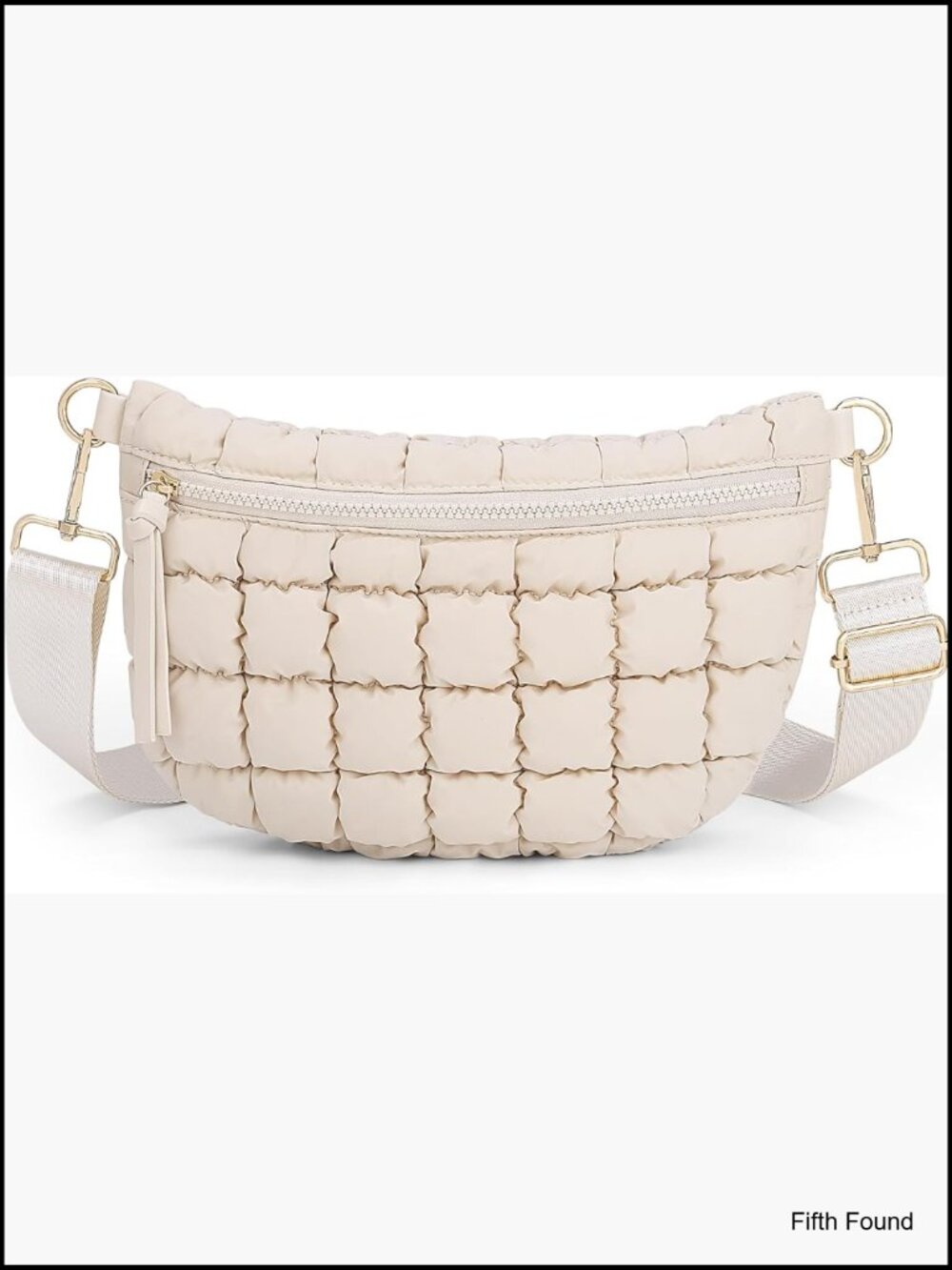 Quilted Crossbody Bag Puffer Sling Nylon Purse Wide Strap